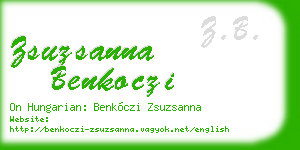 zsuzsanna benkoczi business card